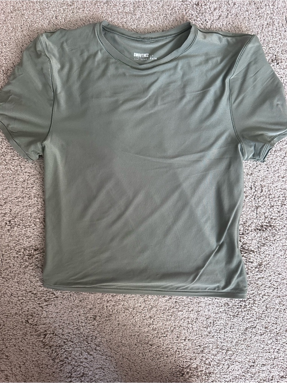 Aerie Smoothez Crop Crew Neck T Shirt